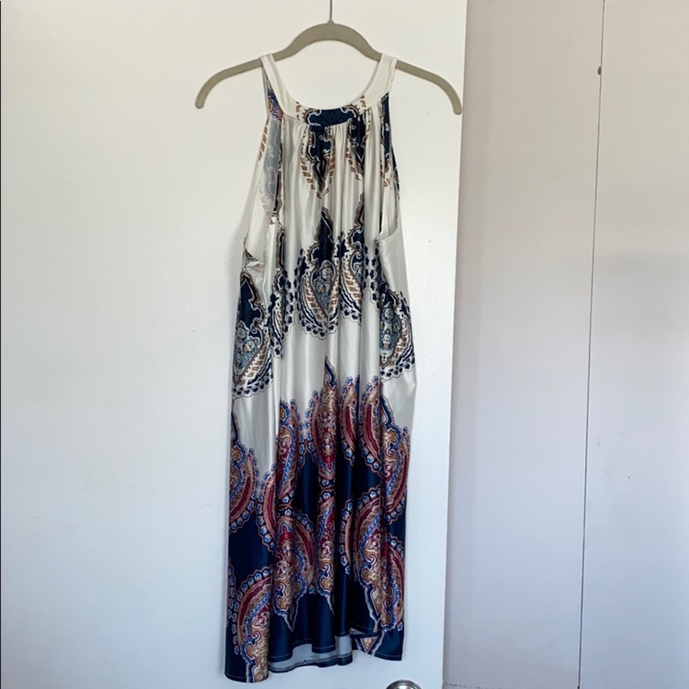 NWT Leo Rosi silky halter Sundress Large